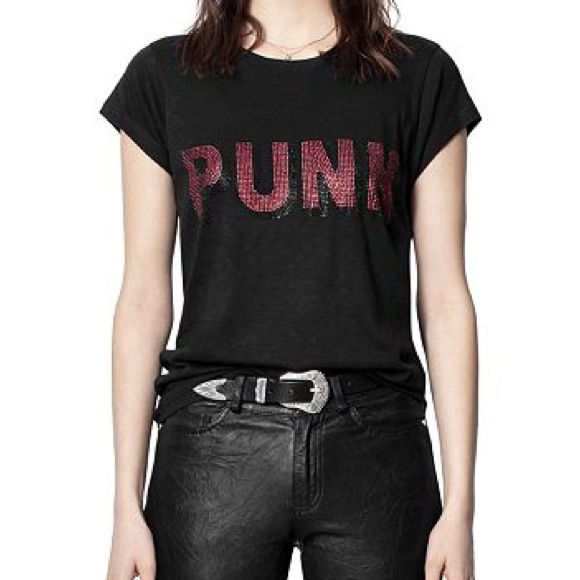 Zadig & Voltaire 3D Punk strass embellished T-Shirt XS - Picture 2 of 4